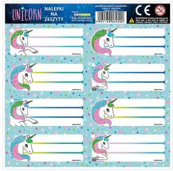DERFORM Unikornisos füzetcímke 8 db-os többféle (NNZJR)