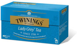 TWININGS Fekete tea, 25x2 g, TWININGS "Lady grey (KHK277)