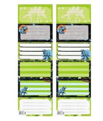 Starpak dinoszauruszos füzetcímke 6 db-os kétféle (559541)