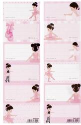 Starpak balerinás füzetcímke 6 db-os (536029)