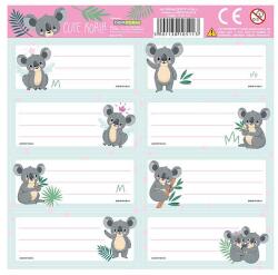 DERFORM Koalás füzetcímke 8 db-os többféle (NNZKOA10)