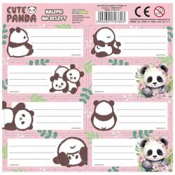 DERFORM Pandás füzetcímke 8 db-os többféle - Dream (NNZPA10)