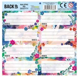 DERFORM BackUp füzetcímke 8 db-os Watercolor Flowers - többféle (NNZB7A10)