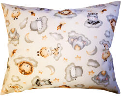  Pamut kispárna huzat - 40x50 cm - Állatok Felhőn mintával - bézs