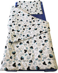  Gyermek ágynemű garnitúra ovis méretben 2 részes - fehér alapon különböző mintákkal-masni-pötty-egérfej