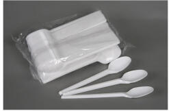  Evőkanál, műanyag, többször használatos, 17 cm, 50 db "Prima", fehér (KHMU251) - fiorex