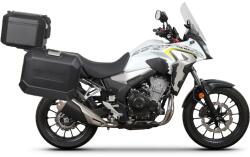 Shad Set complet de cutii de aluminiu, SHAD TERRA NEGRU, 48L cutie centrala si 47L 47L cutii laterale, incluzand kit de montaj si placa SHAD HONDA CB 500 X (261833)