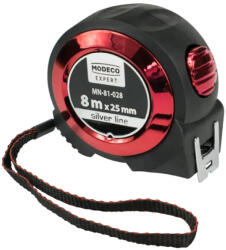 Koelner - Rawlplug Ütésálló gumírozott mérőszalag 8mx25mm Silver Line