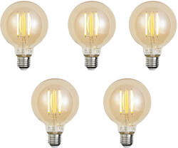 LUUMR 5 darabos készlet Smart E27 dimmelhető LED izzók G95 arany 7W 806 lm 1800-6500K (03418)