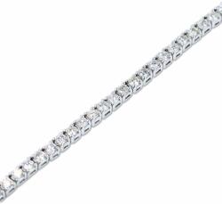 White & Black Gyémánt tenisz karkötő fehéraranyból - 3, 0 karát (AU14431)