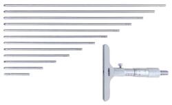 INSIZE Micrometru mecanic de adancime INSIZE 0-300mm, rezolutie 0, 01mm, talpa 101, 5mm, tija plata (3240-300)