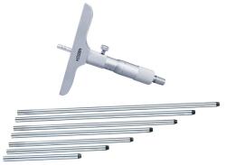 INSIZE Micrometru mecanic de adancime INSIZE 0-200mm, rezolutie 0, 01mm, talpa 101, 5mm, tija plata (3240-200)