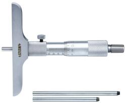 INSIZE Micrometru mecanic de adancime INSIZE 0-75mm, rezolutie 0, 01mm, talpa 101, 5mm, tija plata (3240-75)