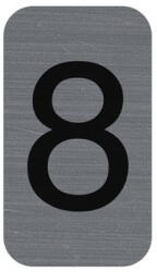 EXACOMPTA Információs tábla, öntapadó, 2, 5x4, 4 cm, alumíniumhatású, EXACOMPTA, 8-as