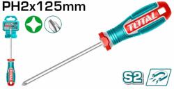 TOTAL Surubelnita Phillips TOTAL PH2 125 mm, varf magnetic, otel S2, maner ergonomic (TSDPH2125) Surubelnita