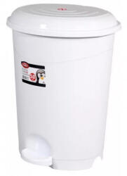  Szemetes pedálos fehér műanyag, 22 literes Luxury (35x33x40, 6cm)