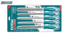TOTAL Set 5 pile din otel TOTAL T12, 250 mm, profilate pentru metal si lemn (THT918516) Pila