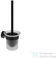 RAVAK Kona KN 410 WC-kefe tartóval, matt fekete X07P1311 (X07P1311)