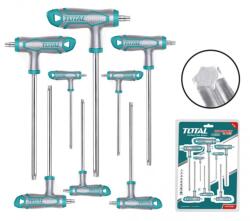 TOTAL Set 8 chei Torx în T TOTAL din otel Cr-V, industrial, T10-T50 (THHW8083) Surubelnita