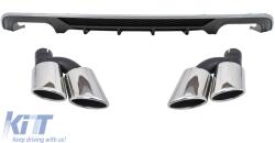 KITT Lökhárító, diffúzor és kipufogóvég, AUDI A3 8V 16-19 alap lökhárítós (SE) modellekhez, S3 dizájn Kompatibilis: Audi A3 8V Sedan Facelift (2016-2019) alap lökhárítóval (SE) Audi A3 8V kabrió Face (CORD