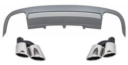 KITT Hátsó lökhárító diffúzor AUDI A5 8T 4D Sportback S-Line nem Facelift (2007-2011) modellekhez, kipufogóvégekkel (CORDAUA58TS54D)