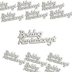 Boldog karácsonyt felirat fehér 7cm 12db/cs - csinaldmagadshop