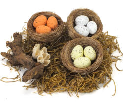  Tojások fészekben fehér-natúr-krém - csinaldmagadshop