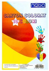 Nebo Carton color A4, 10 culori, 140 g/mp, set 10 coli/set (JOC30907)