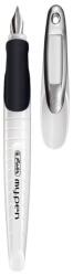 Herlitz Stilou penita M, grip ergonomic, clips metalic, alb/negru (JOC6109)