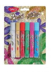 Daco Art Lipici colorat cu sclipici set 6 culori Daco (LG106)
