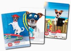 Herlitz Caiet dictando format A5, 48 file hartie 70g/mp, coperti carton dublu cretat, Cool Dog (HZ9480640)