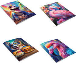 BiroCo Caiet BiroCO, format A5, 48 file, 70 grame, model Velin You are Here Neon (BIRO0145)
