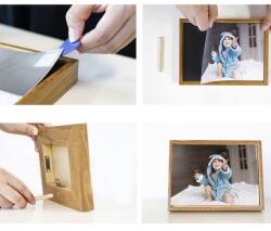 Procart Rama foto magnetica A4, include hartie magnetica, lemn, Magic Dale (MAGFRAMEA4)