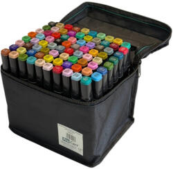 Procart Set 80 markere cu varf dublu, culori diverse, geanta depozitare inclusa (PAK544675)