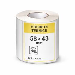 Procart Etichete termice 58x43 mm, rola 1200 bucati autoadezive (RTS58X43)
