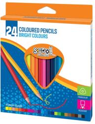 S-COOL Set 24 creioane intens colorate, mina rezistenta la rupere, lungime creion 175 mm (JOC28195)