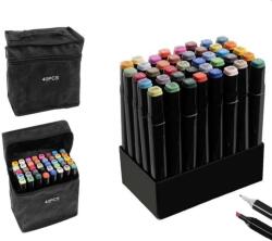 Procart Set 40 markere multicolore cu 2 capete pentru scriere, geanta depozitare inclusa (544643)