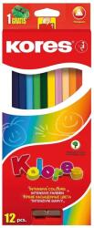 Kores Creioane colorate super soft, pigmentate, set 12 culori (KO93312)