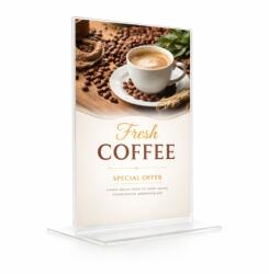 Procart Display plastic pentru prezentare, forma T, A4, transparent, portrait - Suport plexiglas pentru afisare (PAKPLXT21)