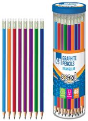 S-COOL Creion grafit cu radiera moale, mina HB, forma triunghiulara, lemn (JOC28164)