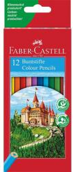 Faber-Castell Creioane colorate Faber-Castell, hexagonale, set 12 culori (FC120112)