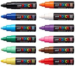 uni Marker cu vopsea, scriere 4.5 - 5.5 mm, uscare rapida, solubil Roz (M1107)