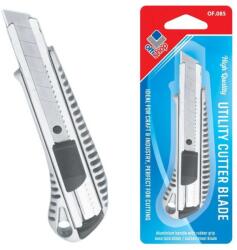 OffiShop Cutter cu lama retractabila de 18 mm, blocare automata, varf ascutit, metal (JOC28493)