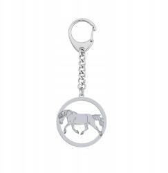 Mejk Jewellery Ezüst kulcstartó lóval Haflinger 925 Ajándék Ékszer Gravírozás (brelok do kluczy z Koniem Haflinger)