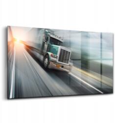 Wallfluent Üvegkép Kamion az autópályán 140x70 cm (010010010100100075086)