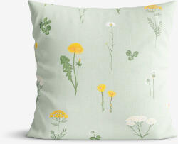 Goldea pamut párnahuzat - mező, zöld melanzs alapon 40 x 40 cm