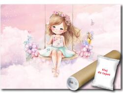 WallMagic Fotótapéta Flizelina Lány Hinta Felhők 250x175 ragasztó ingyen (14798VX5)