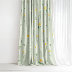 Goldea pamut függöny - mező, zöld melanzs alapon 200x150 cm