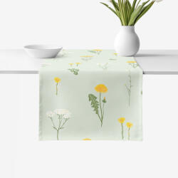 Goldea pamut asztali futó - zöld mező 50x120 cm