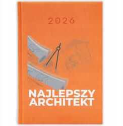 FunnyCase Könyvnaptár 2026 Legjobb Építész Narancssárga Ajándék Minták (Kalendarz Pomarańczowy NAJLEPSZY ARCHITEKT)